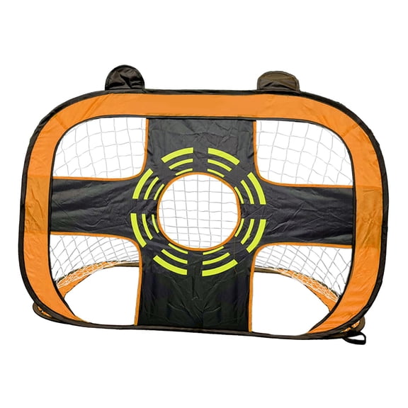 Children Football Goal Post up for Backyard Fun Summer Playing orange