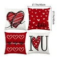 thumbnail image 3 of Fwttom Pillowcase Hot Valentine's Day Pillowcase Linen Material, 3 of 6