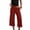 Wine, variant on Women's Ruched Wide Leg Capri Pants High Waist Casual Yoga Pants Loose Fit Cropped Trousers Comfortable Lounge Pants for Daily Wear