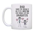 thumbnail image 2 of ThisWear Dad Birthday Gifts Dad Thanks for Showing Me How To Be Dad Daughter Gifts Coffee Mug, 2 of 4