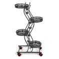 thumbnail image 4 of 4-Tier Metal Plant Stand Display Shelf with Wheels & Brake Flowers Pot Holder Movable for Patio Garden Livingroon, 4 of 9