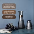 thumbnail image 6 of Rosendahl Grand Cru Nouveau 33.8 oz. Water Carafe - Elegant Smoke-Colored Mouth Blown Glass with Patinated Steel Accents, Dishwasher Safe - Stylish & Functional Design for Modern Living, 6 of 7