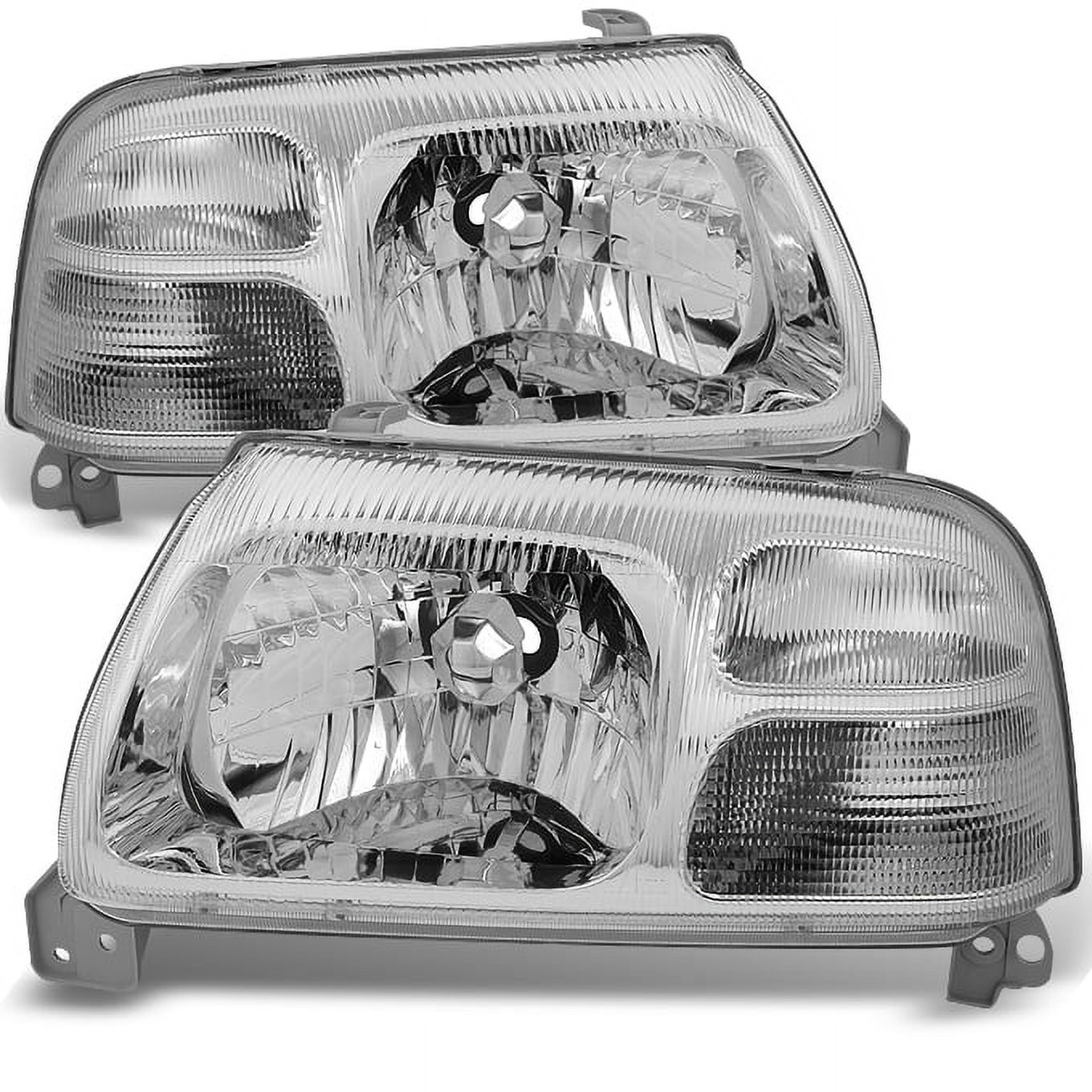OEMASSIVE Chrome Halogen Headlights Pair For 2012-2015 Honda Civic Sedan & Coupe - Clear Lens, Includes Bulbs