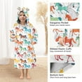 thumbnail image 4 of joogoo Blanket Hoodie for Cartoon Horses Oversize Sweatshirt 3-14 YR L, 4 of 7