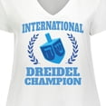 thumbnail image 4 of Inktastic Dreidel Champion Hanukkah with Blue Laurels Women's Plus Size V-Neck T-Shirt, 4 of 5