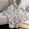thumbnail image 3 of Pink Red Floral Blanket Soft Cozy Warm Throw Blanket for Couch, Plush Fuzzy Flannel Fleece Blankets for Sofa, Vintage Watercolor Flower Plant Bed Blankets Lightweight Gifts for Women, 30"x40", 3 of 9