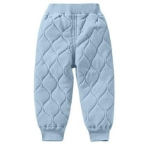 Girls Winter Quilted Cotton Pants Warm Unisex Casual Loose Sweatpants Toddler Boys Full Length Jogger Pants Size 11T