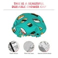 thumbnail image 5 of Kdxio Sushi Print Shower Cap for Women,Elastic and Reusable,Double Waterproof Layers Bathing Hat, 5 of 9