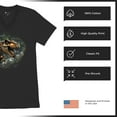 thumbnail image 6 of T-Rex Jungle V-Neck T-shirt Roaring Dinosaur Dino Tropical Attack Cretaceous Predator Tyrannosaurus Jurassic Tee, 6 of 7