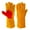 Yellow 35cm, variant on Leather Safety Work Gloves Long Sleeve Heat Resistant Fireproof Forge Welding ,More Durable