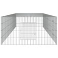 thumbnail image 3 of vidaXL 3-Panel Rabbit Cage 325x109x54 cm Galvanised Iron, 3 of 4