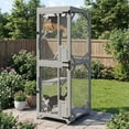 thumbnail image 1 of Maison pour Chats d'Extérieur avec 4 Roues, Cage pour Chat à Entrée Piétonne, Enclos Extérieur pour Catio Très Grand, 1 of 8