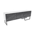 thumbnail image 4 of Parla 60'' Modern TV Stand Wood Console Table Entertainment Unit with Metal Leg for 70'' TVs Marble Black Finish, 4 of 5