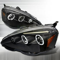 Spec-D Tuning 2LHP-RSX02JM-TM Acura Rsx Jdm Black Dual Halo Projector Head Lights