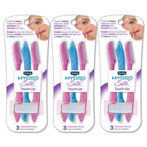 Schick Hydro Silk Touch-Up Multipurpose Exfoliating Dermaplaning Tool with Precision Cover, 9 Count