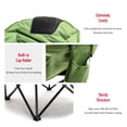thumbnail image 6 of Sunnyfeel Cozy Oversize Folding Camping Club Chair, Comfortable Padded Moon Sofa, Green, 6 of 6