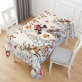 thumbnail image 6 of Rustic Christmas Snowman Table Cloth Waterproof Tablecloths, Xmas Snowflake Eucalyptus Leaves Tablecloth Dining Table Cover for Kitchen Party Tabletop Outdoor, Rectangle Tablecloth 60x120 Inch, 6 of 9