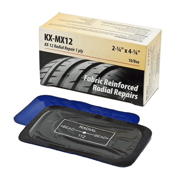 KEX Tire Repair COI MX Radial Repair Patch 2-1/4" x 4-1/4" (57mm x 108mm) 10 Count