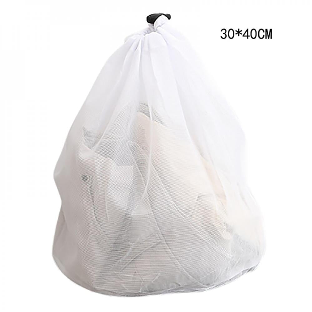 Durable Mesh Laundry Bag Net Storage 2Pck Large Heavy Duty Wash Bag w Drawstring 