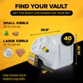 thumbnail image 3 of Recipiente para alimentos para mascotas Gamma2 Vittles Vault, 18 kg, gris, 3 of 9