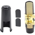 thumbnail image 1 of Alto Saxophone Mouthpiece, Alto Sax Mouthpiece Set Including Gold Metal Saxophone Ligature & 2pcs Mouthpiece Pads & One Reed, Alto Sax Saxophone Parts, 1 of 5