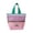 Pink, variant on Candy Color Small Portable Tote Bag, Lightweight Candy Color Mesh Tote for Young Girls, Fits School Bag, Travel Kit, Easy to See Contents Inside
