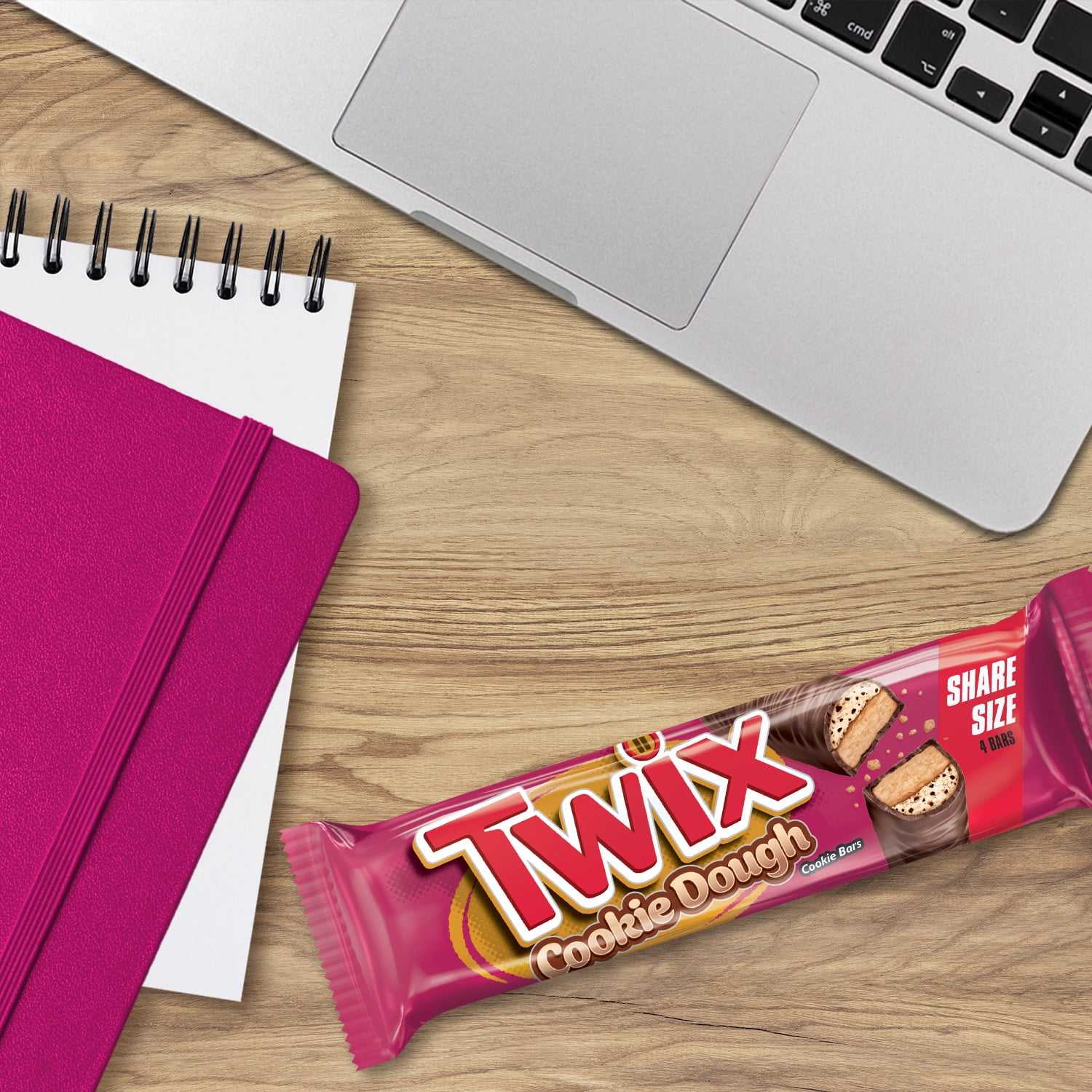 (2 pack) Twix Cookie Dough Milk Chocolate Bars, Share Size - 2.72 oz