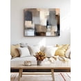 thumbnail image 4 of Grey Brown Abstract Wall Art for Living Room,Canvas Picture Wall Decor for Bathroom Bedroom,Oil Painting Color Blocks Painting Artwork for Office Kitchen Hallway Dining Room Home Decorations 20"x24", 4 of 8