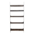 thumbnail image 6 of Scranton & Co Rubberwood White Leaning Bookcase with 5 Graduated Shelves, 6 of 8