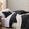 thumbnail image 4 of Juego de funda de edredón Bedsure Black California King extra soft, 4 of 9