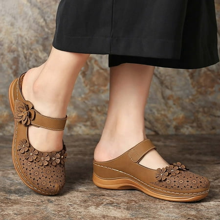 

Herrnalise Women s Ladies Girl Comfortable Hollow Flowers Round Toe Sandals Soft Sole Shoes Shoes for Womem