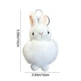 thumbnail image 5 of Yooshoverk Rabbit Keychain, Furry Plush Pendant, Cute Car Key Decor, Small, Backpack Travel Accessory, 5 of 7