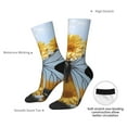 thumbnail image 4 of Sigee Vibrant Butterfly And Sunflowers for Contrast Design Soft Moisture-Wicking Socks Crew Casual Athletic Stretchy Loose Middle Tube Socks, 4 of 6