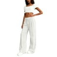 thumbnail image 6 of Y2k Sweatpants Wide Leg Cargo Pants for Women Wide Leg Dress Pants for Women Straight Leg Scrub Pants for Women Women Work Pants Hiking Cargo Pants Women White L, 6 of 6