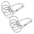 thumbnail image 6 of WHAMVOX 2pcs Carabiner Clip For Keys Key Ring Clips Waist Belt Keychain Keychain Ring Holder Car Key Chain Pendant Metal Key Ring, 6 of 8