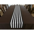 thumbnail image 4 of Cotton Print Table Runner 1 Inch Wide Stripes Black and White, 4 of 4