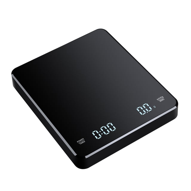 Labymos Precision Mini Kitchen Scale with LED Display, USB Rechargeable, 3kg/0.1g Accuracy, Multi-Unit Conversion (g/oz/ml), Auto Timer, Compact Design for Coffee Brewing & Baking, Black DH-8705