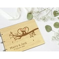 thumbnail image 6 of Darling Souvenir Personalized Engraved Laser Cut Wedding Guest Book Wooden Cover Sign-in Book Registry Guestbook Scrapbook-TR, 6 of 7