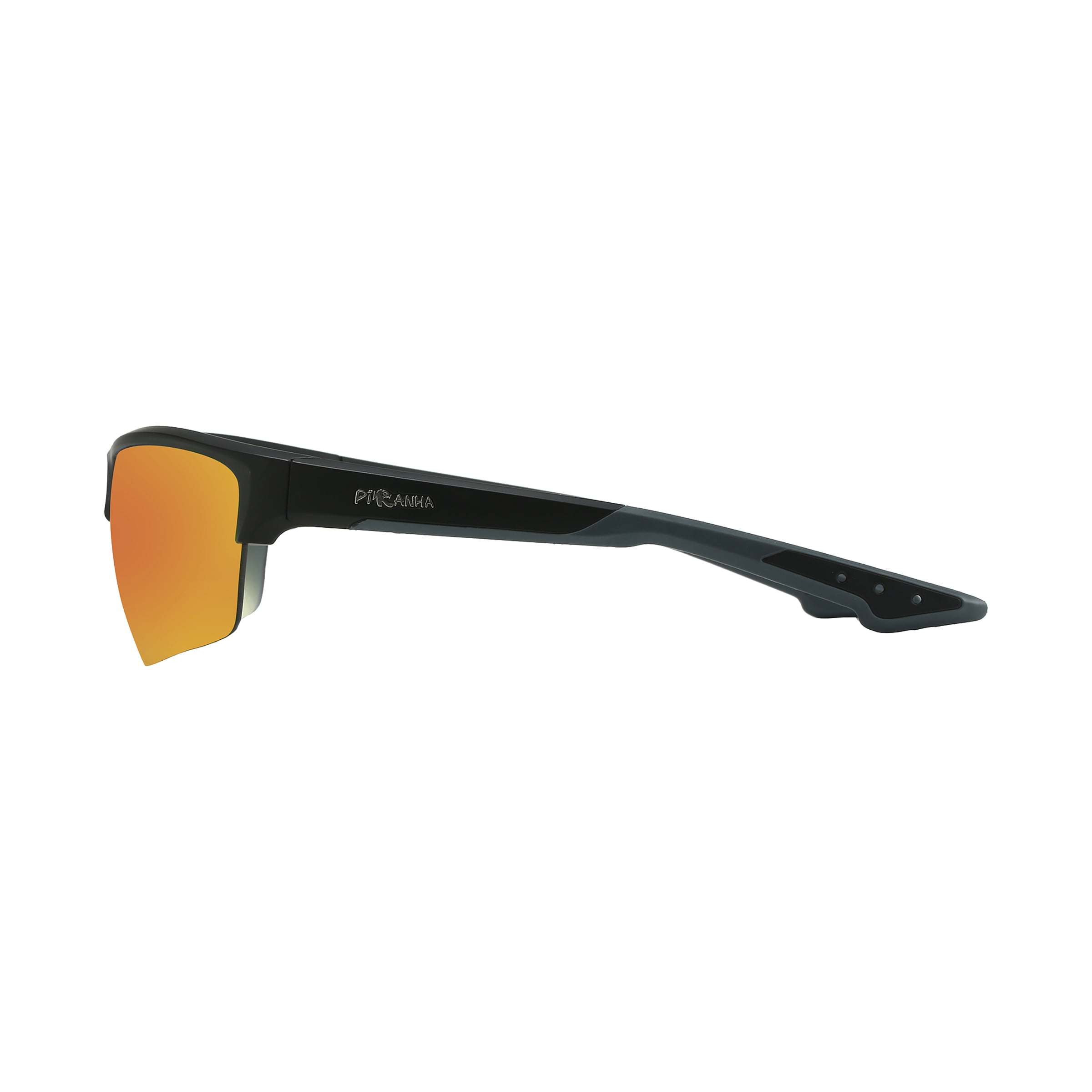 Piranha Eyewear Noah Wide Sports Sunglasses for Men - Orange Mirror Lenses  