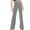 Grey, variant on KIHOUT Jeans for Women Fashion Casual Soild Color Elastic Ruffle Loose Pants Straight Wide Leg Trousers Pants, Size S-3XL