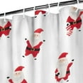 thumbnail image 3 of White Christmas Santa Pattern Shower Curtain 36"x72" ,Bathroom Decorative Shower Curtains Set with 12 Hooks,Modern Waterproof Washable Shower Curtain, 3 of 6