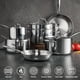 thumbnail image 2 of Tramontina Juego de utensilios de cocina de 11 piezas de acero inoxidable de tres capas con tapas, ollas y sartenes, compatible con inducción, apto para lavaplatos, certificación NSF, 2 of 5