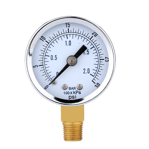 Pressure Gauge 0 30 psi 0 2 bar Mini Dial gauge compressor meters hydraulic pressure gauge Gage double scale Black