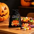 thumbnail image 2 of AZXY Halloween Drawstring Gift Bags Texture Pumpkin Print Candy Treat Pouches, Reusable Portable Multipurpose Goodie Sacks for Halloween Party Favors & Holiday Decor Storage, Black, 2 of 7
