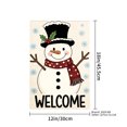 thumbnail image 4 of JOOCAR Snowman Welcome Garden Flag for Winter Christmas Home Outdoor Garden Yard Door Decor 12x18 inch, 4 of 5
