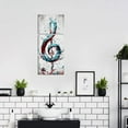 thumbnail image 4 of Hieng 3 Piece Abstract Canvas Wall Art Modern Music Note Painting Poster Print Modern Turquoise and Orange Picture Artwork for Kitchen Bedroom Bathroom Decor Unframed, 4 of 6
