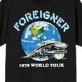 thumbnail image 2 of Foreigner 1978 World Tour Crew Neck Short Sleeve Men's Black T-shirt-Small, 2 of 4