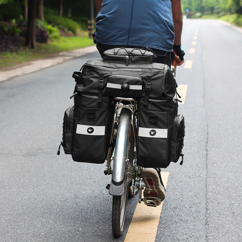Carevas 3 in 1 Mutifunctional Bike Rear Bag Waterproof Shoulder Bag Bike Saddle Bag Cargo Rack Pannier Long Cycling Accessory - image 4 of 7