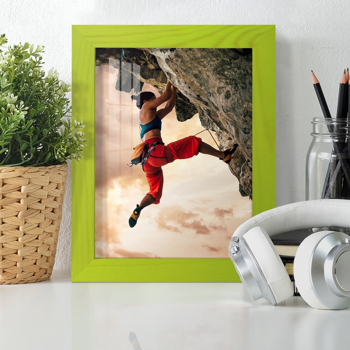 6x8 Wood Grain Picture Frame - Avocado