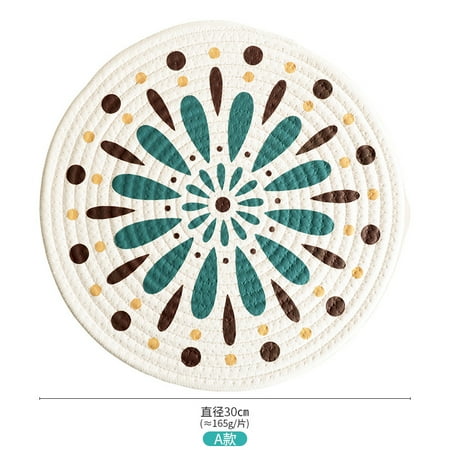 

Printed cotton rope insulation mat placemat plate mat coaster